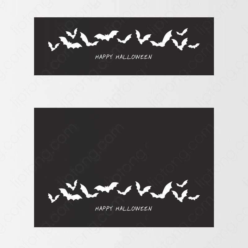 2279 할로윈 박쥐 헤더택 비닐 포장 종이 제작 인쇄 (S / 5x6cm~10x9cm)