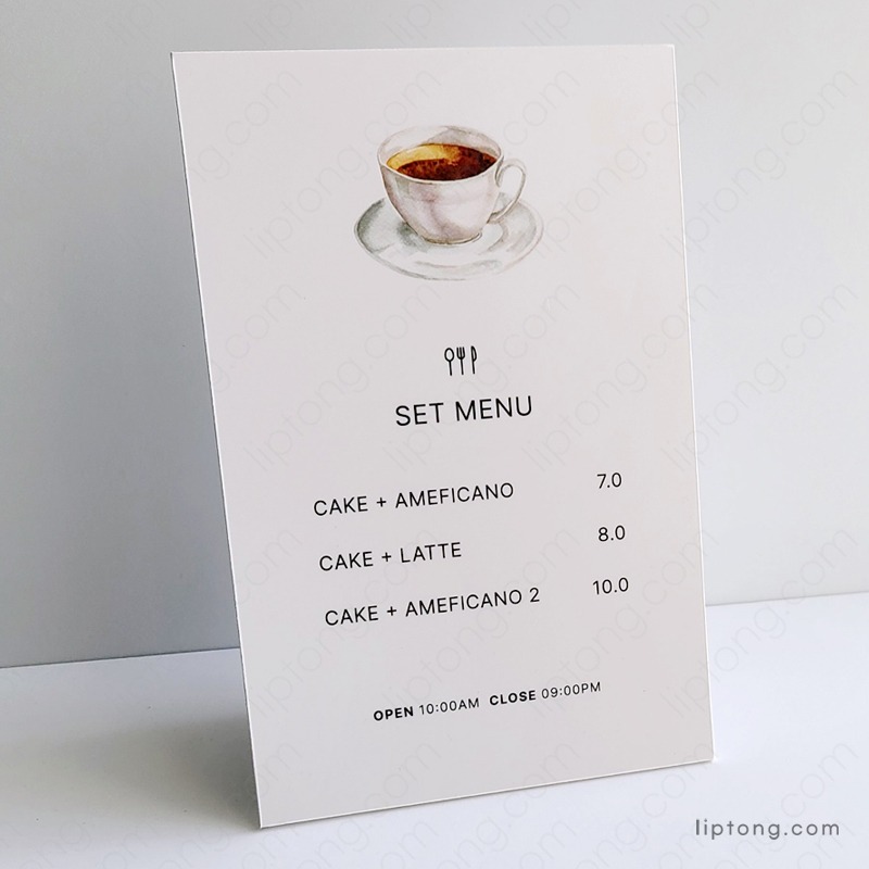 MN 066 카페 디저트 커피 스탠드 포맥스  메뉴판 액자 요금판 요금표 제작